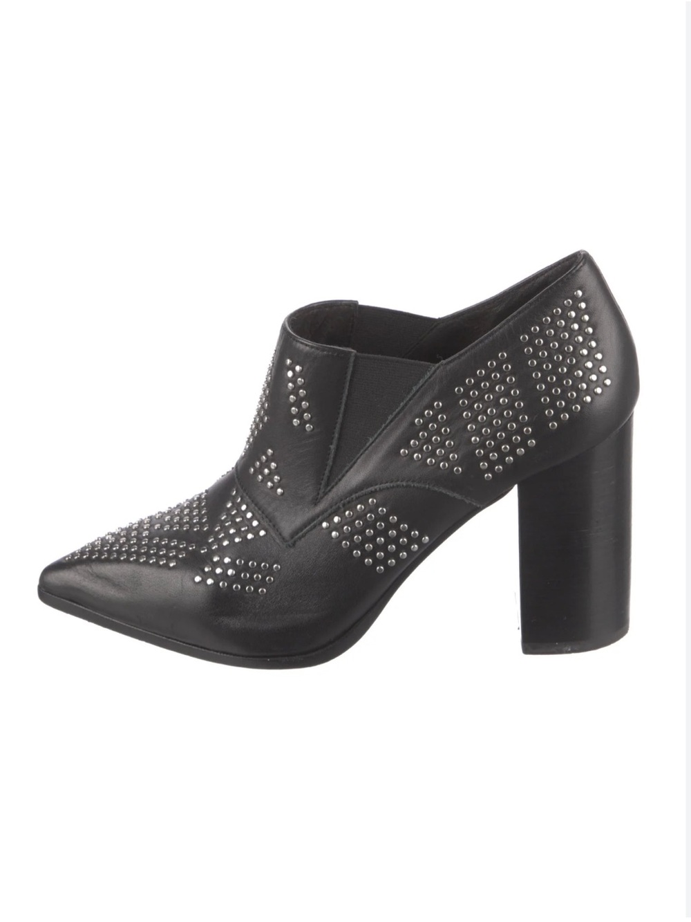 See By Chloe Black Studded Leather Pointed Heel Mules size 6